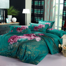 LEELAND禮瀾床品家紡 歐式貢緞提花全棉床上用品四件套純棉 繽紛花語(yǔ) 1.8米床 - 京東觸屏版